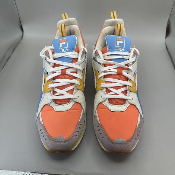 FILA Sandenal Shoes Mens Size 11 Multicolor Orange Blue Chunky Sneakers Gum Sole - Picture 5 of 10